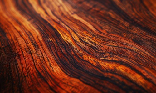 Background made of exotic tigerwood veneer AI generated