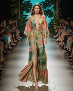 A model walks the runway. ai generative, AI generated