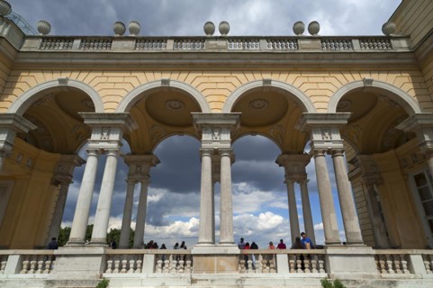 Arcade of the Gloriette, built in 1775, Schoenbrunn Palace Park, Schoenbrunn, Vienna, Austria,