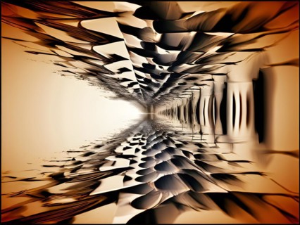 AI generated sequence of photos transitioning through a range of digital distortions symbolizing