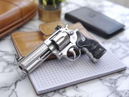 Hunting weapon, revolver, sporting weapon, AI generated