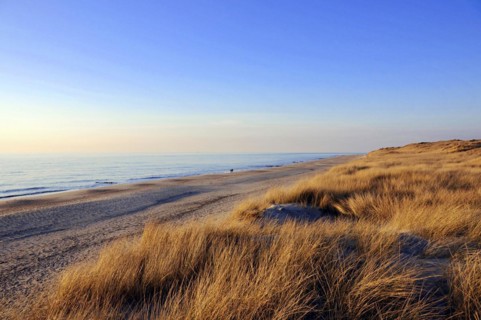 Beach 5 km south of Westerland, Sylt, North Frisian Island, Schleswig Holstein, Empty beach dunes
