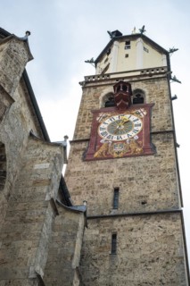 The heritage-protected city parish church of St. Martin in Memmingen in Unterallgaeu, Swabia,