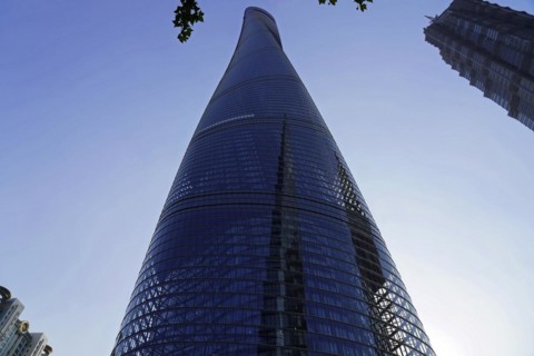 Jin Mao Tower, nicknamed The Syringe at 420 metres and the 632-metre Shanghai Tower, nicknamed The