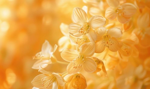Close-up of a laburnum flower cluster AI generated