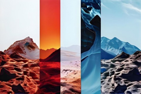 AI generated sequence of photos transitioning through a range of digital distortions symbolizing