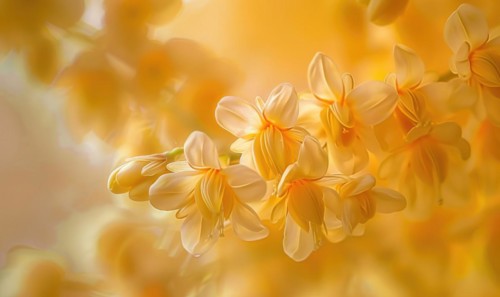 Close-up of a laburnum flower cluster AI generated