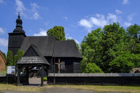 The Peter and Paul Church, a timber-framed church dating from 1788, is one of the architectural