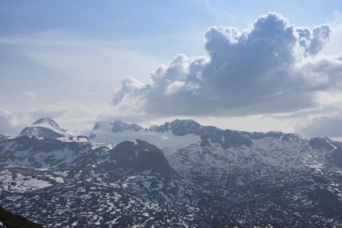 Amazing mountains panorama from 5 Fingers viewing platform in the shape of a hand with five fingers