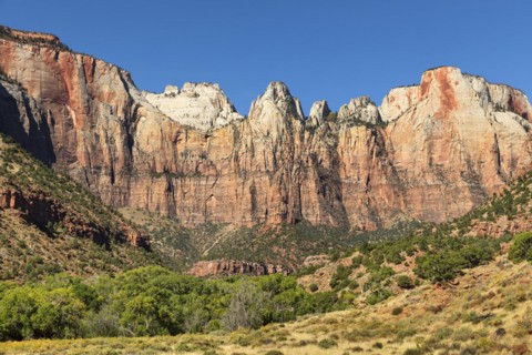 The West Temple, Zion National Park, Colorado Plateau, Utah, USA, Zion National Park, Utah, USA,