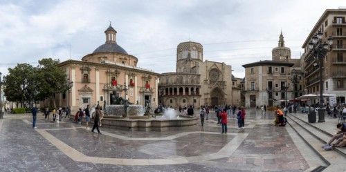 Turia Fountain, Basilica Virgen de los Desamparados, Cathedral, Catedral de Santa Maria, Plaza de