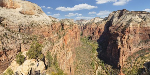View of Zion Canyon from Angels Landing, Zion National Park, Colorado Plateau, Utah, USA, Zion