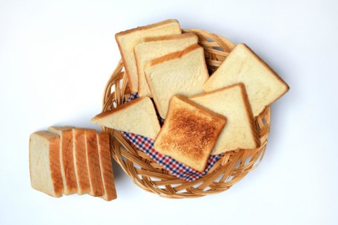 Slices of toast in baskets, toast