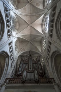 Organ from the 18th century, Cathedral Notre Dame de l'Assomption, Lucon, Vendee, France, Europe
