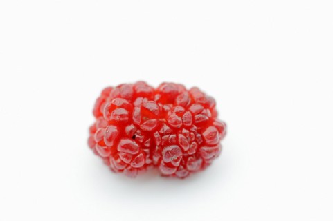 Strawberry spinach (Chenopodium foliosum, Blitum virgatum), fruit on a white background, vegetable