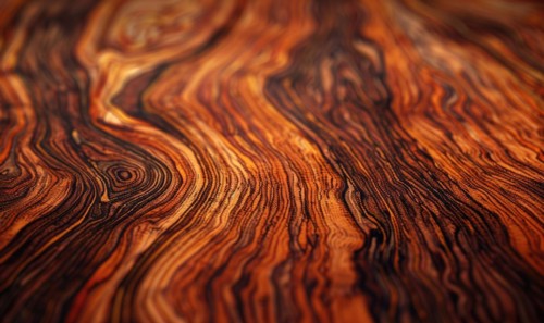 Background made of exotic tigerwood veneer AI generated
