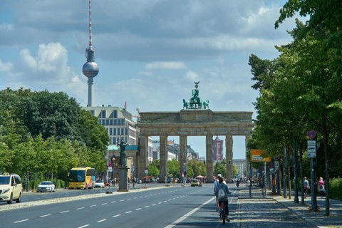 Tower of the Rotes Rathaus and the television tower, Wedding, Berlin, Berlin, 06.07.2020, Germany,