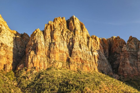 Watchman Mountain, Zion National Park, Colorado Plateau, Utah, USA, Zion National Park, Utah, USA,