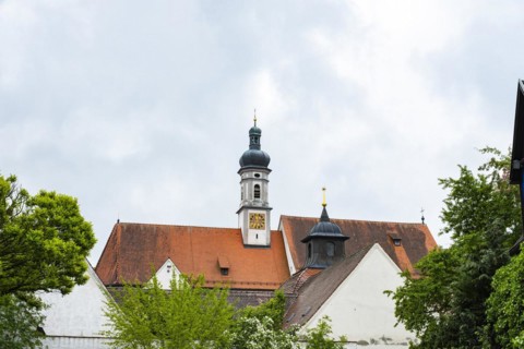 Baroque hall church of St Maria, monastery church of the former Imperial Charterhouse Buxheim,