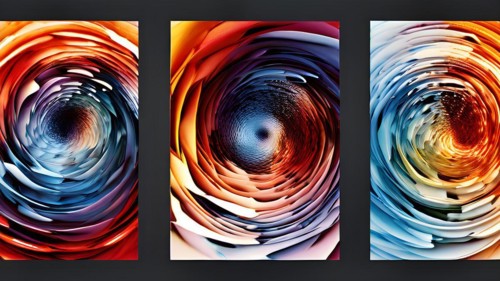 AI generated sequence of photos transitioning through a range of digital distortions symbolizing