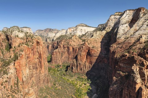 View of Zion Canyon from Angels Landing, Zion National Park, Colorado Plateau, Utah, USA, Zion