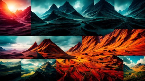 AI generated sequence of photos transitioning through a range of digital distortions symbolizing