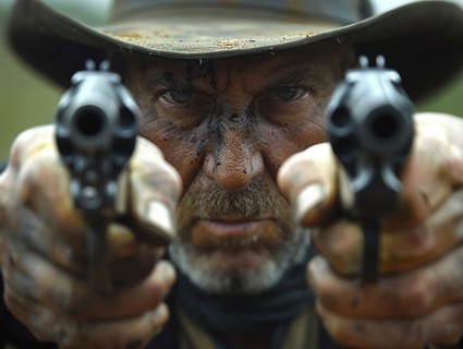 Hunting weapon, revolver, sporting weapon, AI generated
