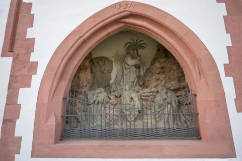 Depiction of the Mount of Olives around 15th century, St Sebasrtian's Church, Sulzfeld am Main,