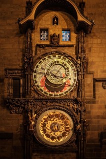 Clock, calendar, sun hand, moon hand, apostle clock Prague, Prague City Hall, sightseeing, tourist