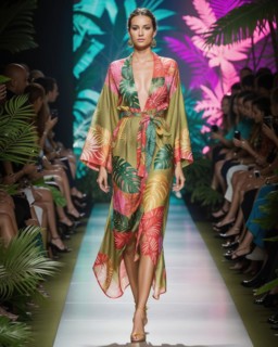A model walks the runway. ai generative, AI generated