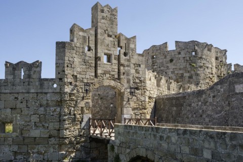 St Paul's Gate, Old Town of Rhodes, UNESCO World Heritage Site, Rhodes, Dodecanese archipelago,