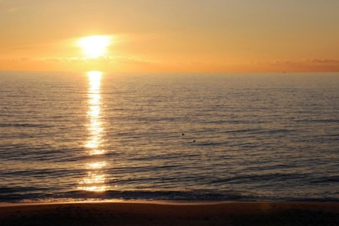 Beach 5 km south of Westerland, Sylt, North Frisian Island, Schleswig Holstein, The calm sea