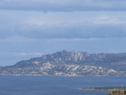 View of the mountainous coast near La Maddalena, granite rocks, near Palau, Sardinia, Italy, Europe