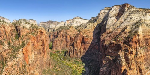 View of Zion Canyon from Angels Landing, Zion National Park, Colorado Plateau, Utah, USA, Zion
