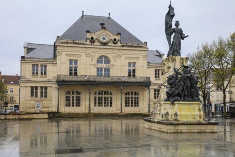 Municipal theatre, Theatre a l'Italienne with balcony railing designed by Hector Guimard in Art