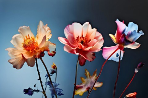 AI generated sequence of photos transitioning through a range of digital distortions symbolizing