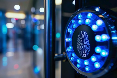 Fingerprint security device. KI generiert, generiert, AI generated