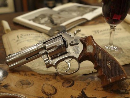 Hunting weapon, revolver, sporting weapon, AI generated