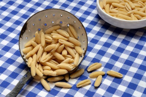 Malloreddus, Sardinian gnocchetti, traditional pasta variety from Sardinia, Italy, Europe