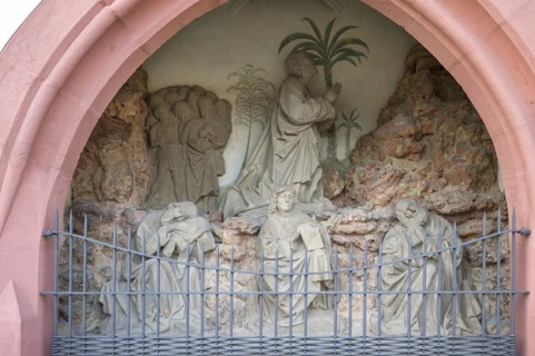 Depiction of the Mount of Olives around 1700, St Sebasrtian's Church, Sulzfeld am Main, Lower