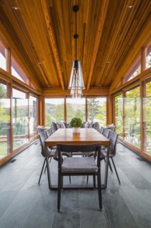Four season gazebo and illuminated industrial style black with clear glass pendant lighting