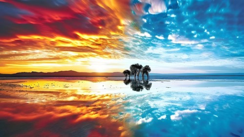 AI generated sequence of photos transitioning through a range of digital distortions symbolizing
