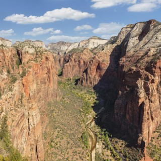 View of Zion Canyon from Angels Landing, Zion National Park, Colorado Plateau, Utah, USA, Zion
