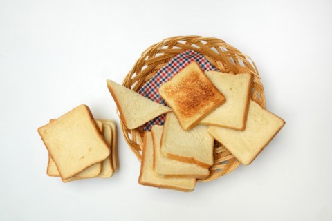 Slices of toast in baskets, toast