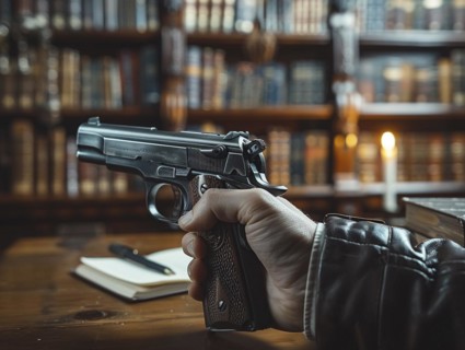 Hunting weapon, revolver, sporting weapon, AI generated