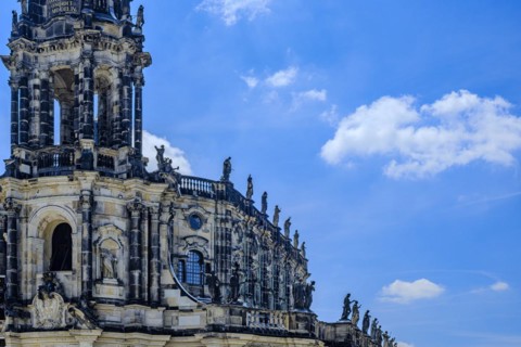 The Catholic Court Church, a baroque cathedral on Theatre Square between the Royal Palace and the