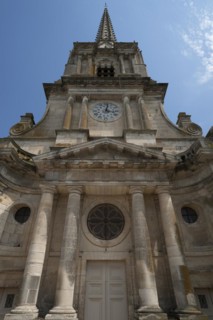 Cathedral Notre Dame de l'Assomption, the tower dates from the 19th century, Lucon, Vendee, France,