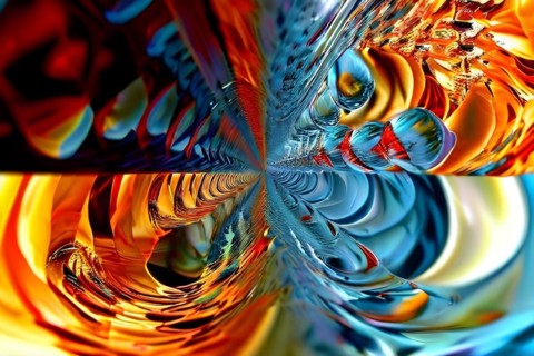 AI generated sequence of photos transitioning through a range of digital distortions symbolizing