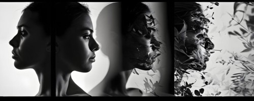 AI generated sequence of photos transitioning through a range of digital distortions symbolizing