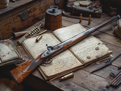 Hunting rifle, sporting rifle, AI generated